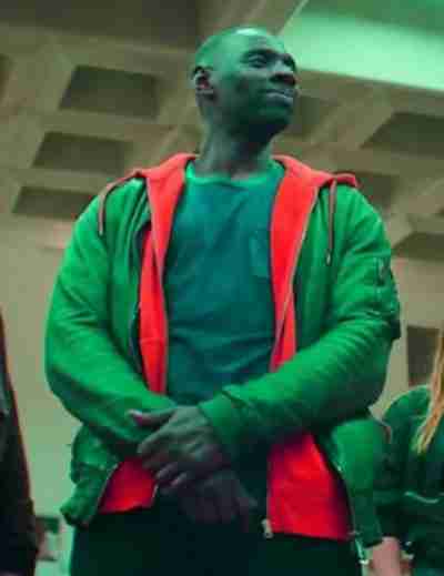 The Takedown 2022 Omar Sy Leather Brown Jacket