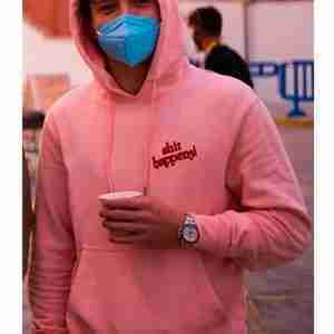 Tom Holland Shit Happens Pink Hoodie