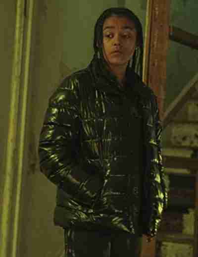 Top Boy Jasmine Jobson Black Puffer Jacket