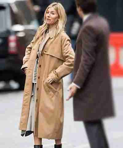 Anatomy of a Scandal Sienna Miller Beige Cotton Coat
