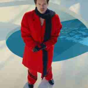 As It Was Harry Styles Red Coat