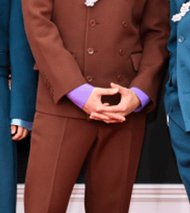 BTS Rap Monster Grammy 2022 Brown Suit