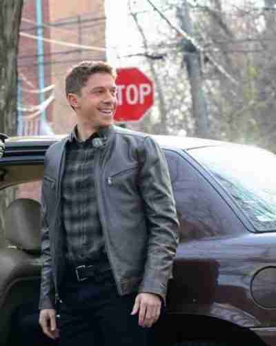 Blue Bloods Season 12 Will Hochman Grey Leather Jacket