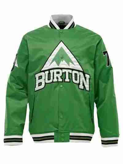 Burton-X-Varsity-Snowboard-Starter-Satin-Green-Jacket