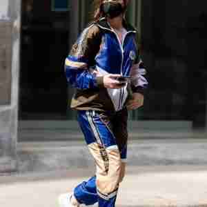 Hailee Steinfeld Versace Blue Tracksuit