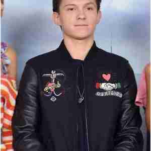 NYC Photocall Fashion Tom Holland Bomber Jacket