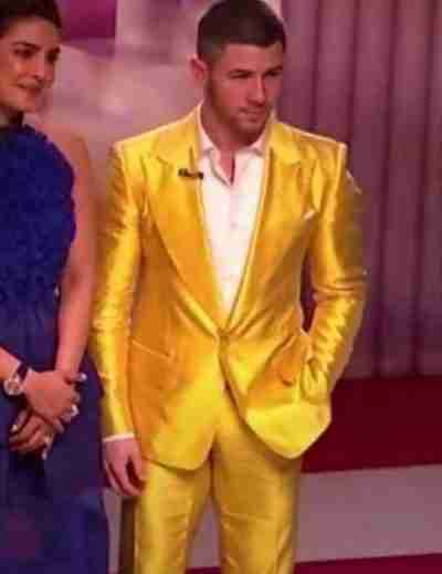 Nick Jonas Yellow Blazer