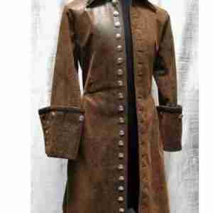 The Steampunk Captain Leather Coat