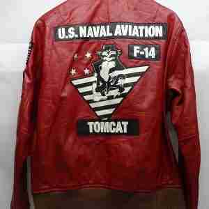 Aviation Military Tom Cat Leather Jacket