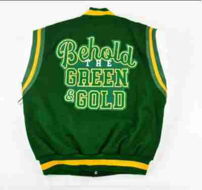 Green Norfolk State University Varsity Wool Jacket