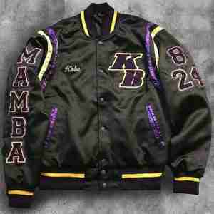 Mens Mamba Black Varsity Jacket