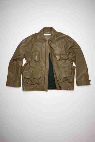 Olive Green Buttery Leather Jacket