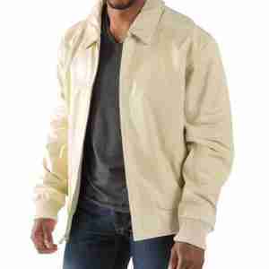 Pelle Pelle Plain Off-White Leather Jacket