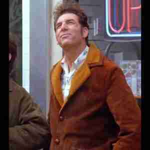 Seinfeld S09 Cosmo Kramer Jacket With Shearling Collar