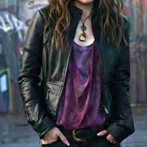 Supernatural S05 Meg Masters Leather Black Jacket