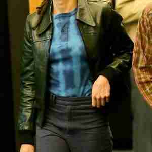 The Crowded Room 2022 Ariana Leather Black Jacket