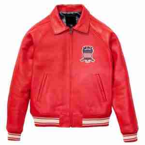 USA Icon Red Leather Jacket