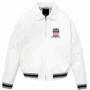 USA Icon Snow White Leather Jacket