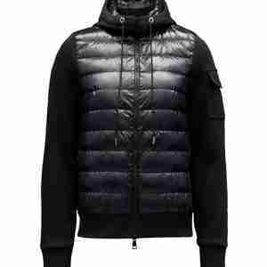 Women Black Quilted Hooded Jacket