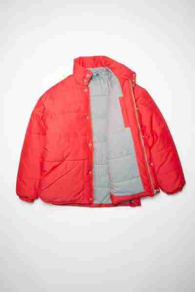 Women Bright Red Padded Jacket