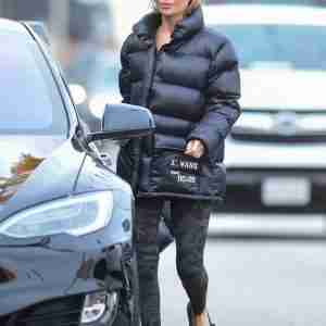 Addison Rae Black Puffer Jacket