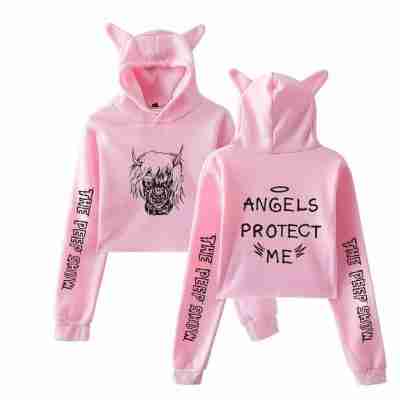 Angels Protect Me Pink Crop Top