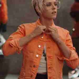 Charlie’s Angels Kristen Stewart Orange Denim Jacket