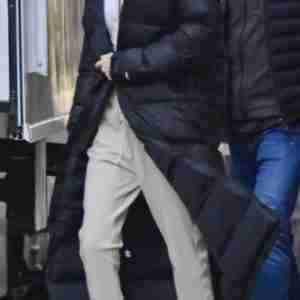 Gigi Hadid Black Puffer Coat