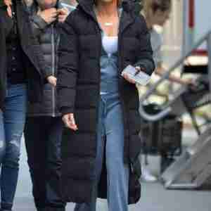 Jennifer Lopez Puffer Black Coat