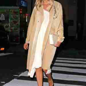 Karlie Kloss Beige Coat