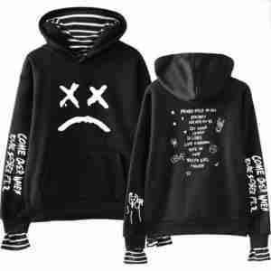 Lil Peep Come Over When You’re Sober Sad Face Hoodie