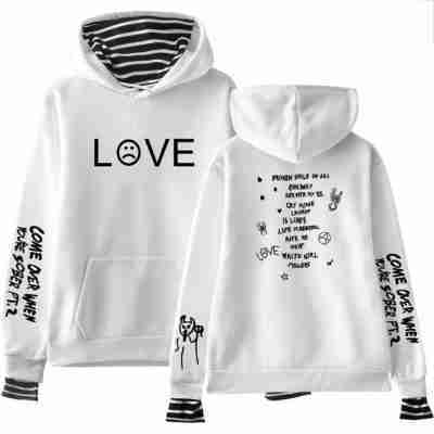 Lil Peep Come Over When You’re Sober White Hoodie