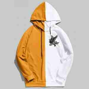 Lil Peep Crybaby Half Colored Mustard Hoodie