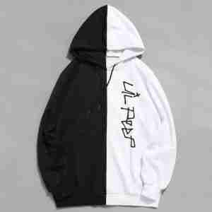 Lil Peep Half Colored Black & White Hoodie
