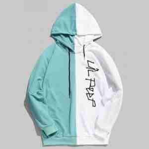 Lil Peep Half Colored Blue & White Hoodie