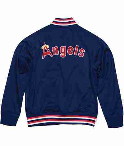 MLB California Angels Track Blue Nylon Jacket