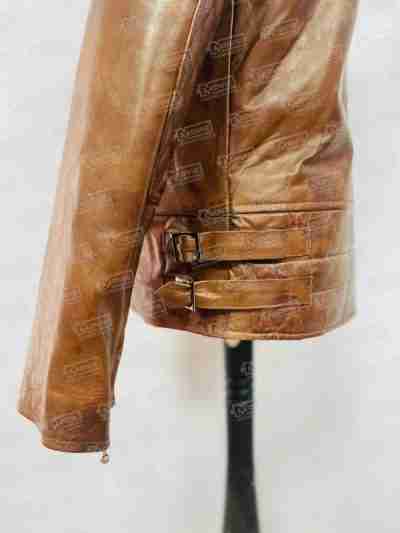 Men's Brown Armored Leather Jacket