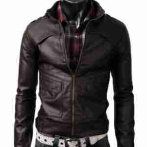 Men’s Slim Fit Brown Leather Jacket