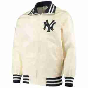 New York Yankees Captain II Cream Satin Jacket