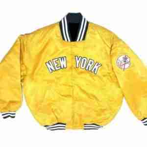 New York Yankees Yellow Satin Jacket