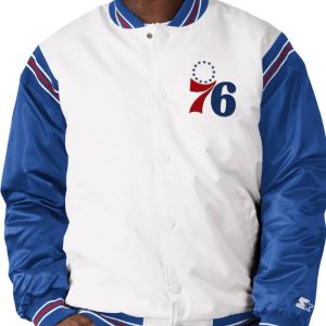 Philadelphia 76ers Renegade Varsity Satin Jacket