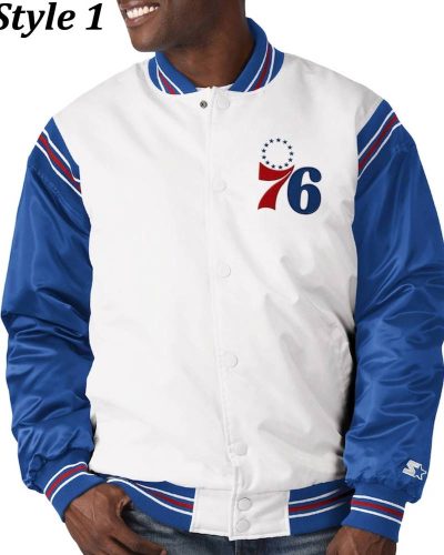 Philadelphia 76ers Renegade Varsity Satin Jacket