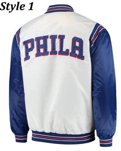 Philadelphia 76ers Renegade Varsity Satin Jacket
