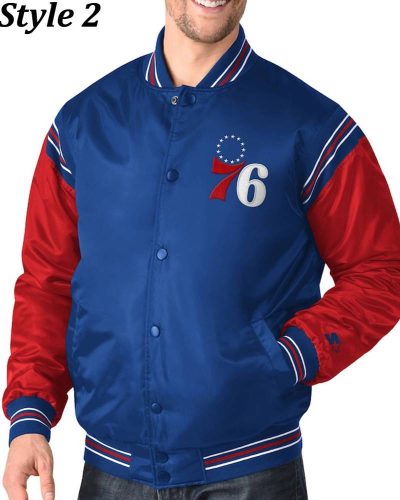 Philadelphia 76ers Renegade Varsity Satin Jacket