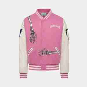 Rod Godspeed Skull Varsity Pink Jacket