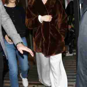 Saoirse Ronan Brown Coat