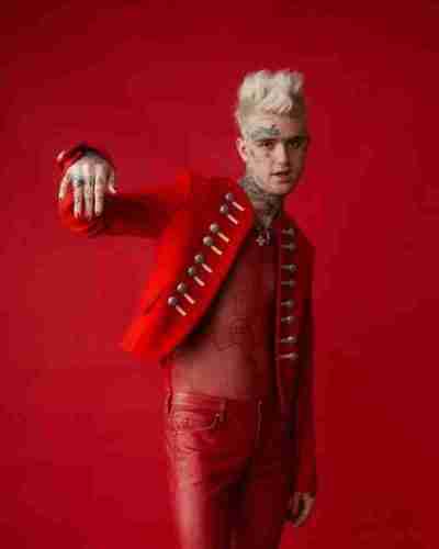 Lil Peep Paper Magazine Red Blazer