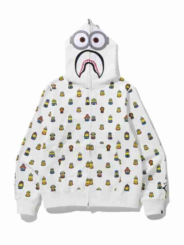 White bape hoodie Clearance