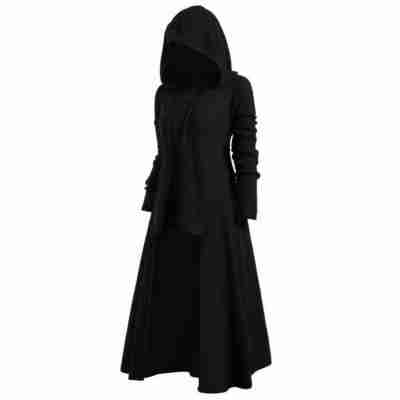 Halloween Black Hooded Tailcoat