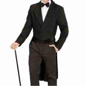 Halloween Cavalier Black Lined Tailcoat
